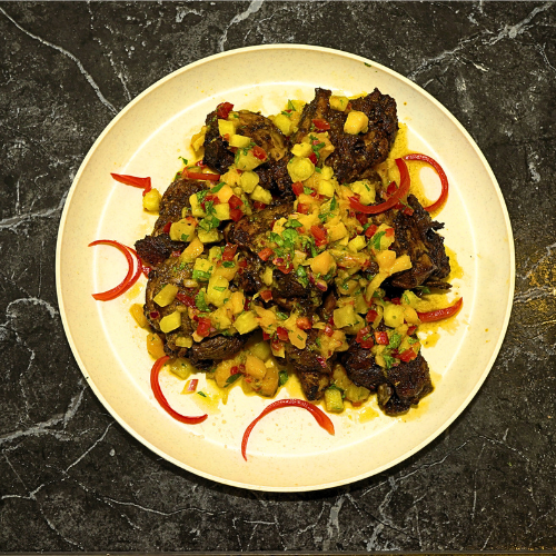 Floribbean Jerk Chicken with Tropical Mango-Pineapple Relish by Chef Winston