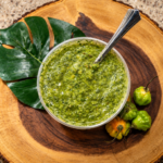 Floribbean Green Seasoning by Chef Winston with fresh herbs, peppers, lime, and orange